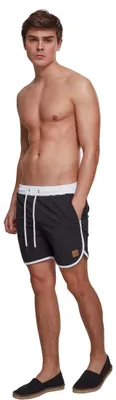Productafbeelding van Heren zwemshorts Urban Classics Retro, zwart/wit - maat 5XL