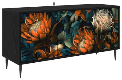 Immagine prodotto di vidaXL Mobile TV LOCHEM, 102 x 33 x 51 cm, nero, aspetto legno di quercia