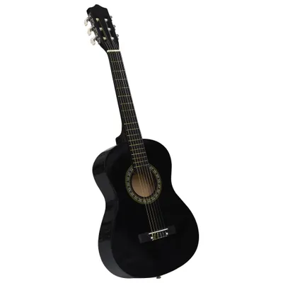 Produktbild von The Living Store Klassikgitarre für Anfänger und Kinder Schwarz 1/2 34"