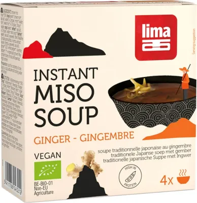 Image de Soupe Miso instantanée - Gingembre 4x15g