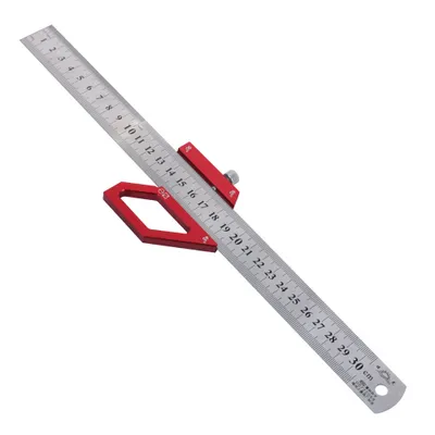 Zdjęcie produktu dla Narzędzie ręczne Wielofunkcyjna linijka pomiarowa do obróbki drewna, linijka do znakowania 45/60/90 stopni, marker wielokątowy dla stolarzy, majsterkowiczów