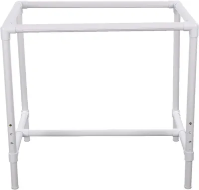Productafbeelding van Verstelbaar Vloerframe voor Quilten - PVC/Kunststof, Wit