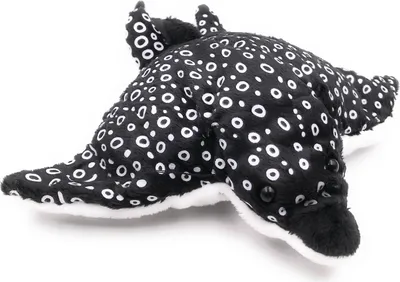Produktbild von Onwomania Plüschtier Kuscheltier Stoff Tier Adlerrochen Fisch gepunktet 22 cm