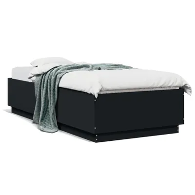 Productafbeelding van vidaXL Bedframe, zwart, 90x200 cm, houtvezel