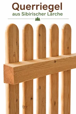 Produktbild von Zaunriegel 5x8x250 Sibirische Lärche Form Querstange Querriegel, KI-generiertes Bild