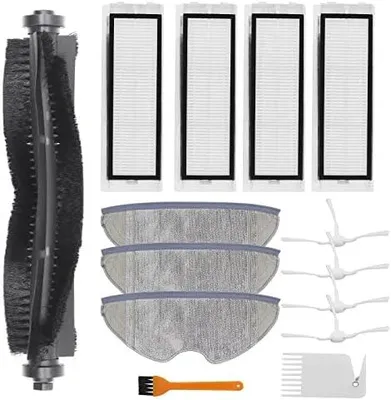 Produktbild von Zubehör für 360 S7 S5 Saugroboter, 1 Hauptbürste & 4 Seitenbürsten & 4 HEPA Filters & 3 Mikrofasermopptuch Ersatzteile für 360 S7 S5 Staubsauger Roboter