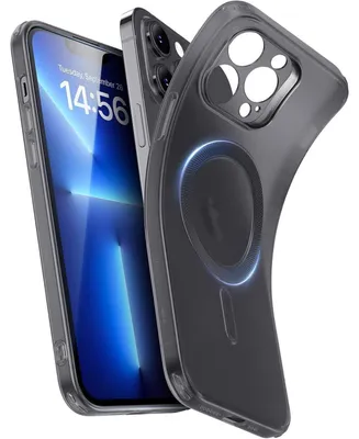 Immagine prodotto di Custodia per iPhone 13 Pro, con tecnologia MagSafe, in silicone trasparente, resistente agli urti, sottile e anti-ingiallimento, colore nero