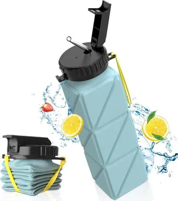Produktbild von Faltbare Wasserflasche Blau 500ml