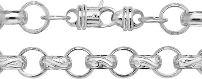 Produktbild von 925 Sterling Silber Herren/Damen - Erbs Kette - 76cm*15mm; TRS24193L30