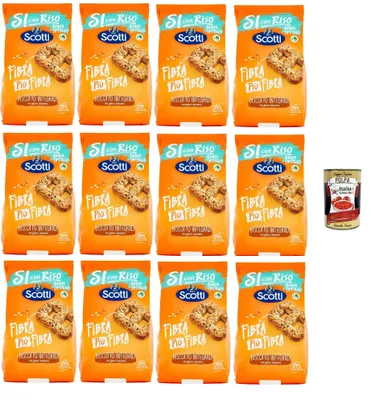 Produktbild von Si con Riso - Biscotto integrali- Kekse Vollkorn, Laktose -freie und palmenfreie Kekse, Lactose -free biscuits 12x 350 g + Italian Gourmet polpa 400g