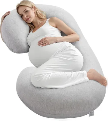 Obrázok produktu pre Vankúš pre tehotné a dojčiace matky Vankúš na bočné spanie - 133x63x21 cm v tvare C - Pohodlný vankúš pre tehotné a dojčiace matky