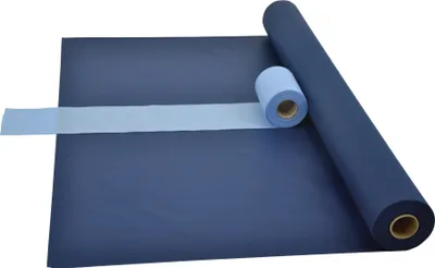 Produktbild von Sensalux Kombi-Set 1 Tischdeckenrolle 1,18m x 25m blau + Tischläufer 15cm hellblau