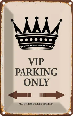 Produktbild von vianmo Blechschild 30x20 cm VIP Parking only all others Parkplatzschild