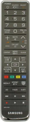 A remote control for a Samsung television.