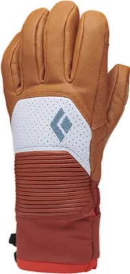 Skihandschuh für Damen von Black Diamond in Braun und Weiß mit strukturiertem Handflächenbereich.