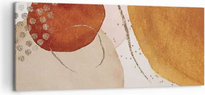 Produktbild von Bild auf Leinwand - Leinwandbild - Einteilig - Orange Abstraktion Flecken - 120x50cm - Wand Bild - Wanddeko - Wandbilder - Leinwanddruck - Bilder - Wanddekoration - Leinwand bilder - AB120x50-4696