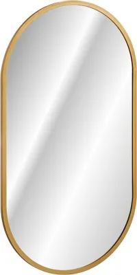 Image de FURNLUX Miroir mural Lustro Gris Miroir Et Or 50cm / Couleur principale : Or / Dimensions : 50 x 90 x 1 cm