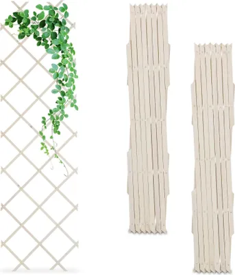 Image de Treillis rétractable en bois, lot de 3