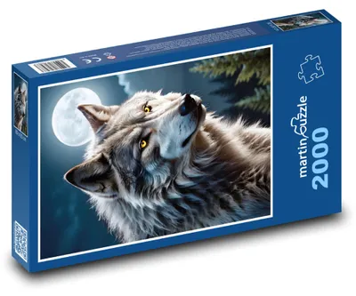 Obrázok produktu pre martinpuzzle - Puzzle 2000 - Vlk pocas úplnku