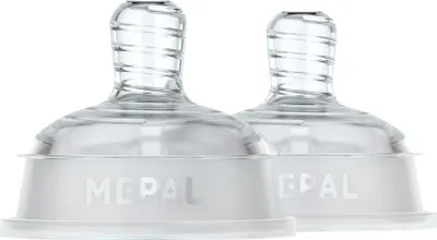 Produktbild von Mepal - Flaschensauger Set Slow Mio - 2-teilig - Anti-Kolik - Spiralförmiges Design verhindert Verstopfungen - Medizinisches Silikon - Helder