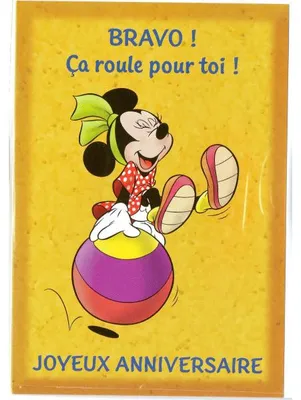 Image de Carte joyeux anniversaire minnie + enveloppe - carterie disney - dessin animé - enfant - adulte - fille - garçon (20)