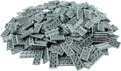 Produktbild von LEGO® 2x4 Platten Bauplatten Hellgrau - 3020 NEU! Menge 100x