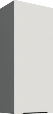 Produktbild von Hoher Küchenoberschrank LUNARA – Breite 45 cm, weiß/anthrazit