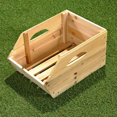 Produktbild von Mucola Obstkiste mit Griffen 3er Set Apfelkisten Holz 38x27x20 cm Holzkisten Weinkisten Kartoffelkiste Vorratskiste Universalkiste