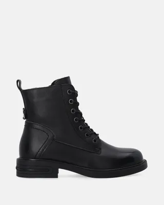 Produktbild von Klassische schwarze Damen-Ankle-Boots mit Futter, Größe 38