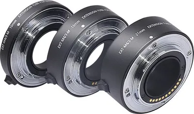 Produktbild von McoPlus MFT-Mount Zwischenring Metall Makro Set 10 + 16 + 21