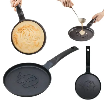 Produktbild von Bratpfanne Zum Braten Von Pfannkuchen, Krapfen Und Keksen, 18 Cm, Elefant, Klausberg Kb-7974