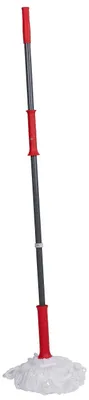 Productafbeelding van Dirt Devil Microvezelmop - 125 X ⌀ 7,5 Cm - Gemakkelijk Uit Te Wringen - Rood/Grijs