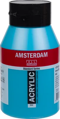 Obrázok produktu pre Fľaša akrylovej farby Amsterdam Standard Series 1000 ml tyrkysovo modrá 522