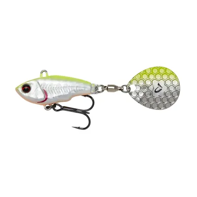 Produktbild von Savage Gear Fat Tail Spin sinkend - Jig Spinner, Größe / Gewicht / Farbe:6.5cm / 16g / Lemon Back Flash