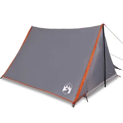 Immagine prodotto di vidaXL Tenda da campeggio 2 persone Grigio e arancione Impermeabile