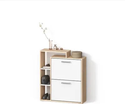 Produktbild von Schuhkipper Livinity Ortello Weiß/Sonoma 24.5 x 90 cm, Model 55827