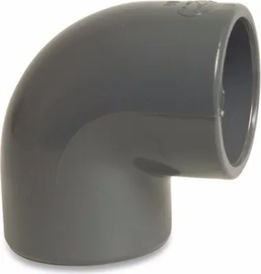 Produktbild von PVC-U Knie 90° - 63 mm, Klebemuffe