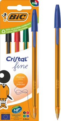 Zdjęcie produktu dla Długopis Cristal Original Fine mix 4szt BIC