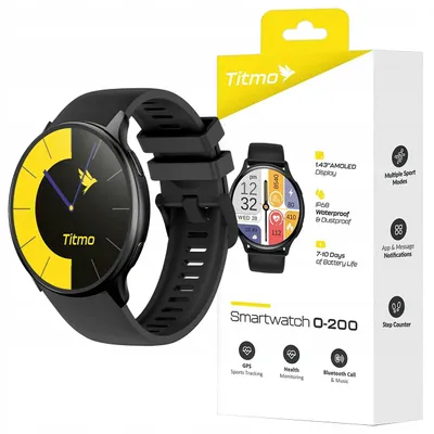 Productafbeelding van Titmo O-200 Smartwatch – sportief, waterdicht, Bluetooth-gesprekken, stappenteller