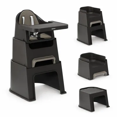 Imagen del producto de DERYAN Quuby: Silla de comedor para niños – 5 en 1 – Silla infantil adaptable al crecimiento
