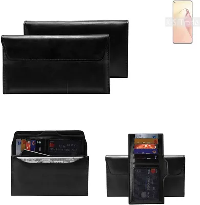 Produktbild von K-S-Trade Handy Hülle kompatibel mit Oppo Reno8 Pro Schutz Hülle Tasche Schutz Case Handytasche Kunstleder schwarz, 1x