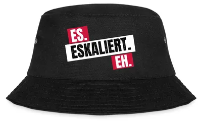 Produktbild von Spreadshirt Es Eskaliert Eh Malle Party Fischerhut, L/XL (Caps), Schwarz