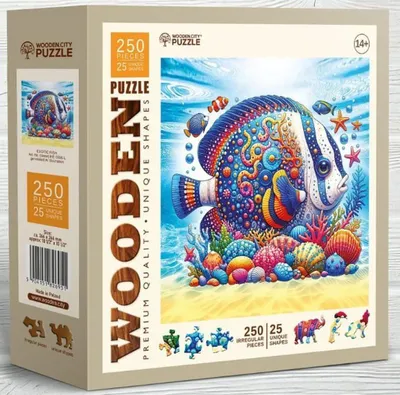 Immagine prodotto di Puzzle in legno Pesci esotici 250 pezzi