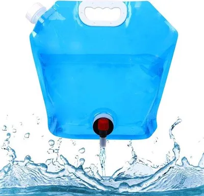 Produktbild von Leichter, 5 l/10 l, mit Wasserhahn, Trinkwasser, wiederverwendbarer, tragbarer, Outdoor-Wasserbehälter, Campingwasserbehälter, Wanderrucksackwasserbehälter, Picknickwasserbehälter