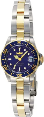 Produktbild von Invicta Pro Diver 8942 Damenuhr - Quarzwerk - Edelstahl mit blauem Zifferblatt - 24 mm