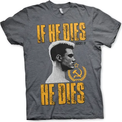 Produktbild von If He Dies, He Dies T-Shirt - X-Large - Dark-Heather