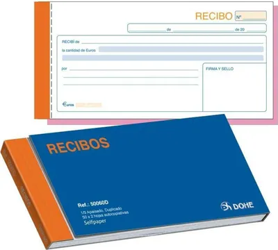 Image de Dohe chéquier carnet de quittance troisième feuille format paysage duplicata -10u-.
