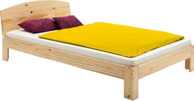 Produktbild von Massivholzbett Einzelbett Bett TIM Kiefer massiv natur lackiert 100 x 200 cm (B x L)