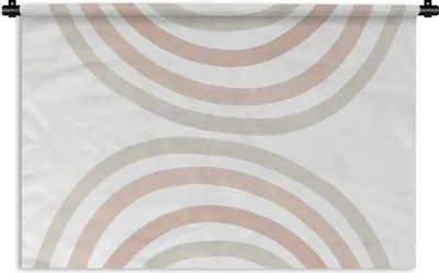 Produktbild von MuchoWow® Wandteppich Wandbehang Regenbogen - Design - Pastell 90x60 cm Tapisserie Dekoration Wandtuch - Wandskulpturen - Bildteppich