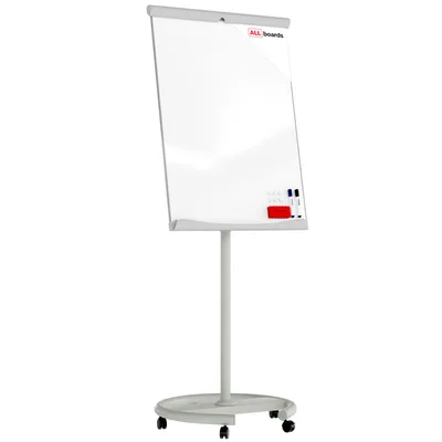 Immagine prodotto di Lavagna portablocco magnetica bianca con ruote 100x70cm
